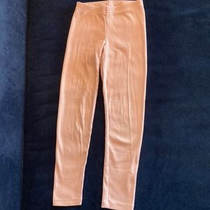 Pink ribbed leggings size 6-7 - Old Navy